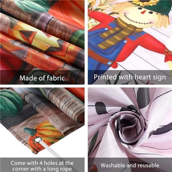 Fall Thanksgiving Photography Backdrop Large Decorations Outdoor Yard Banners - Picture 4 of 6